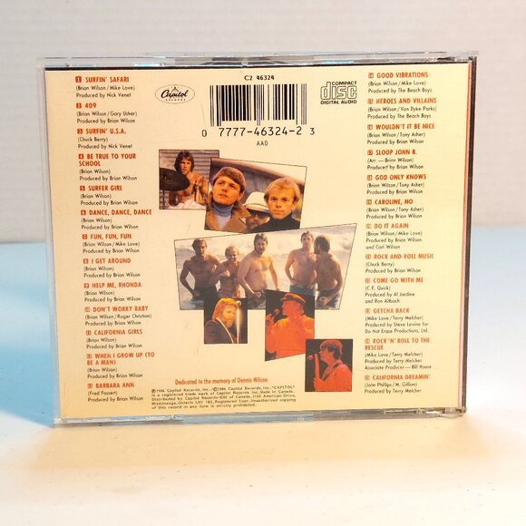 The Beach Boys ~ Made In USA (CD, 1986) tested and works - Picture 3 of 3